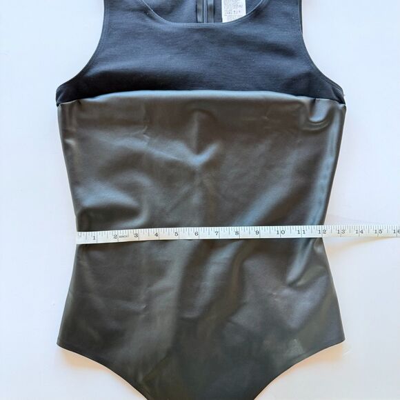 NWT Wolford Eco Vegan Faux Leather Sleeveless Thong Bodysuit in Black 36 (US 4) - Picture 15 of 16